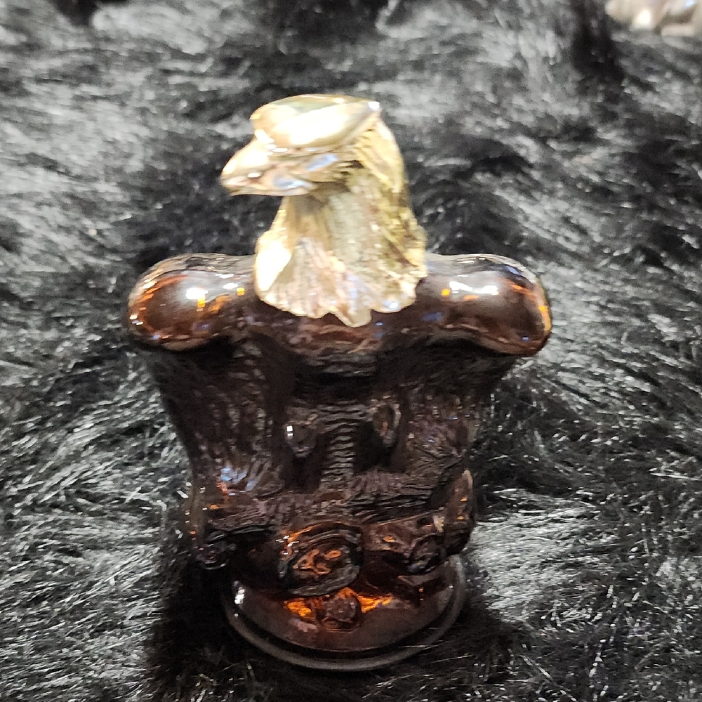 Avon Golden and Brown Eagle Figurine EMPTY DECANTER!!